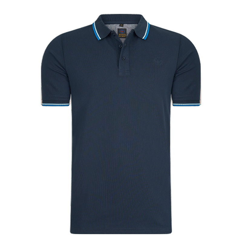 Mario Russo Herenpolo's - Navy - XXL
